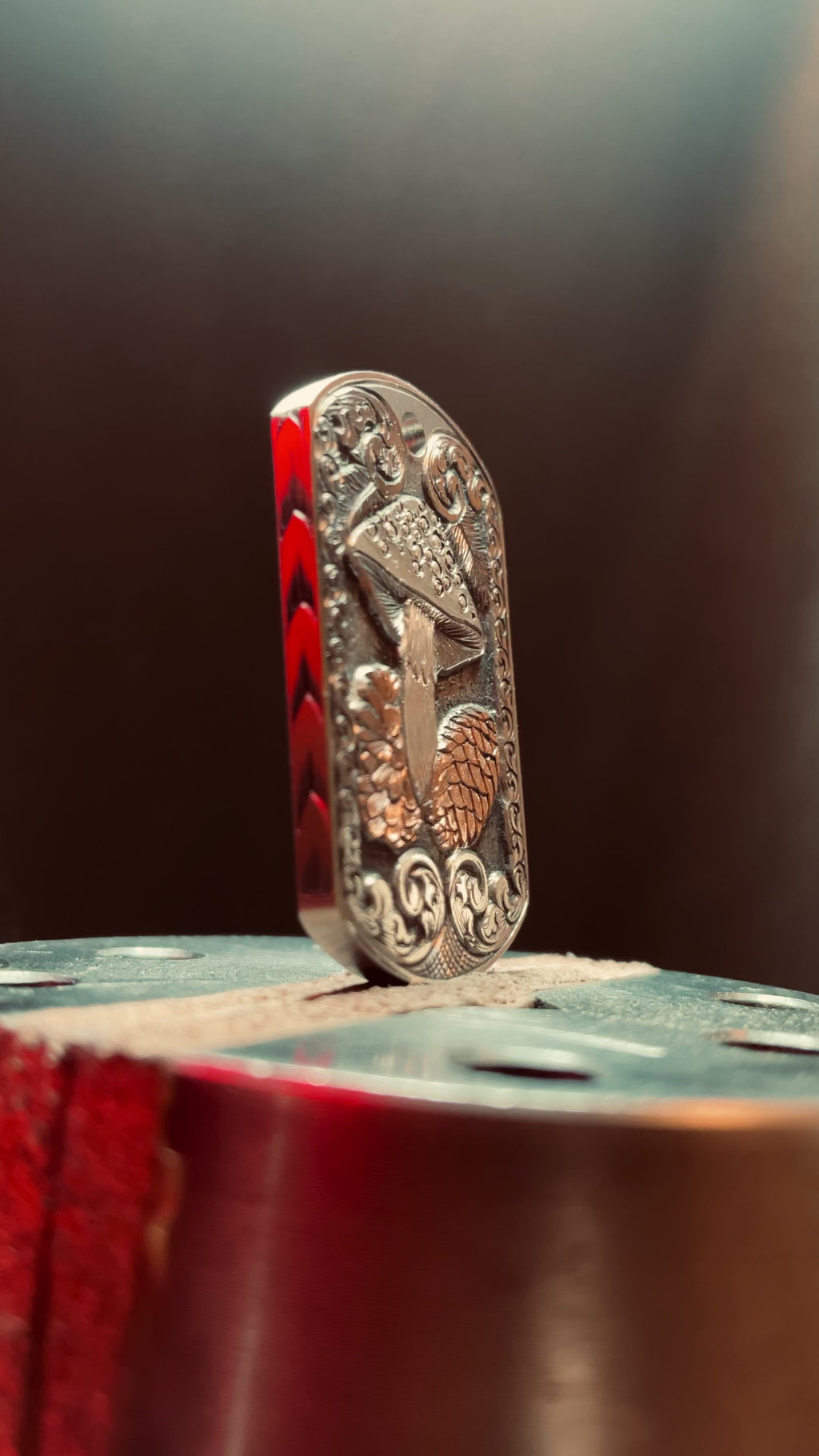 The Silver Mushroom | Hand-Engraved Pendant | Limited